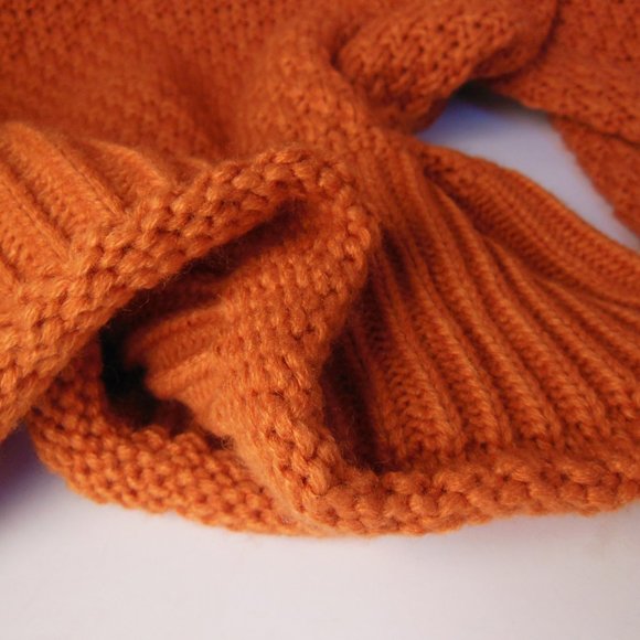 NWT ZESICA Pumpkin, Persimmon, Orange Sweater woman/ unisex XL Chunky fit. - Picture 7 of 9